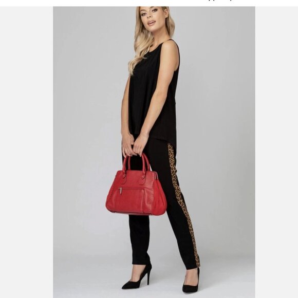 Joseph Ribkoff Leopard Print Black Pull On High Rise Pants Women's size 20 - Picture 3 of 9